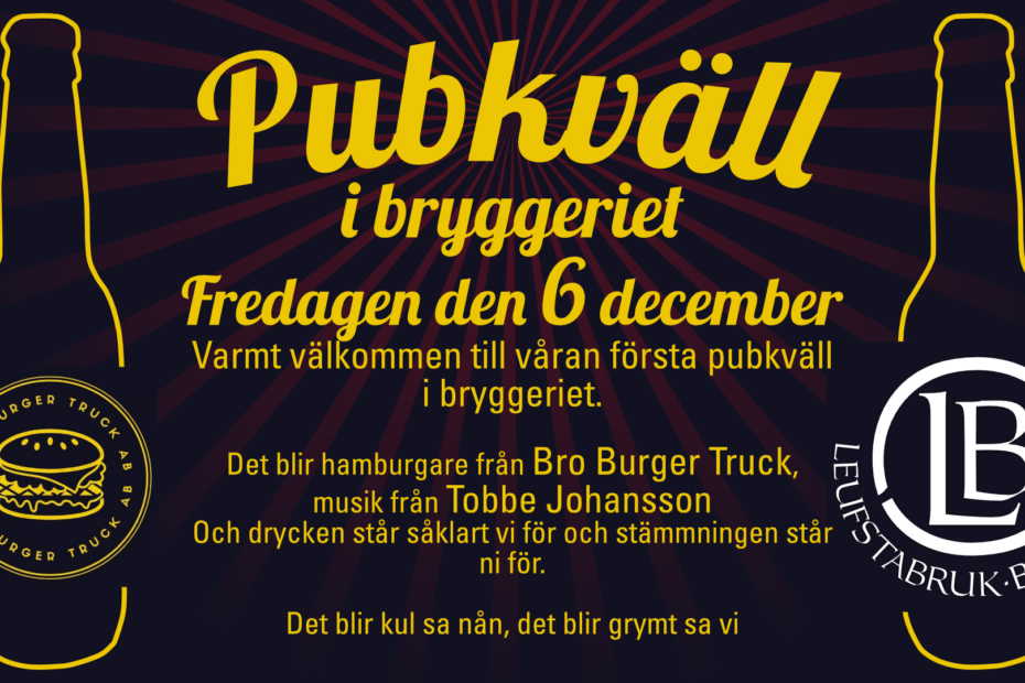 Pubkväll i bryggeriet